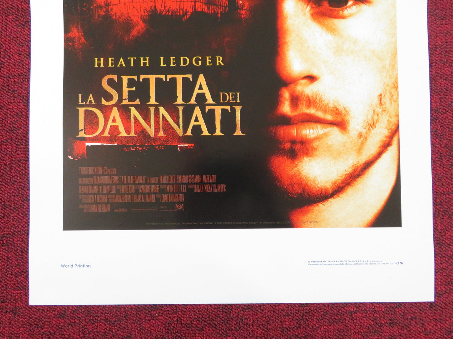 THE ORDER ITALIAN LOCANDINA POSTER HEATH LEDGER SHANNYN SOSSAMON 2003