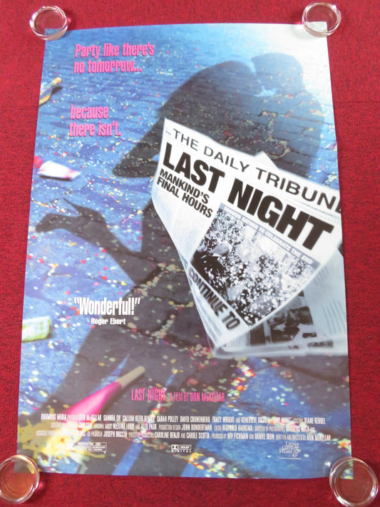 LAST NIGHT US ONE SHEET ROLLED POSTER DON MCKELLAR SANDRA OH 1998