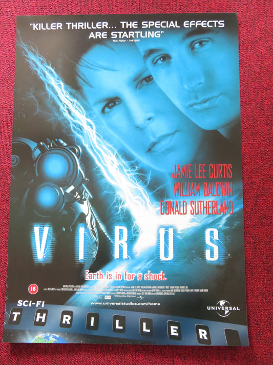 VIRUS VHS VIDEO POSTER JAMIE LEE CURTIS WILLIAM BALDWIN 1999