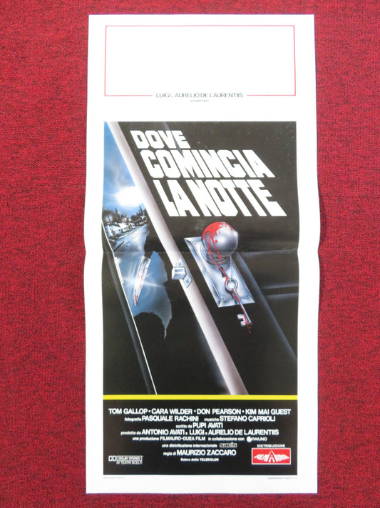 DOVE COMINCIA LA NOTTE ITALIAN LOCANDINA POSTER TOM GALLOP CARA WILDER 1991