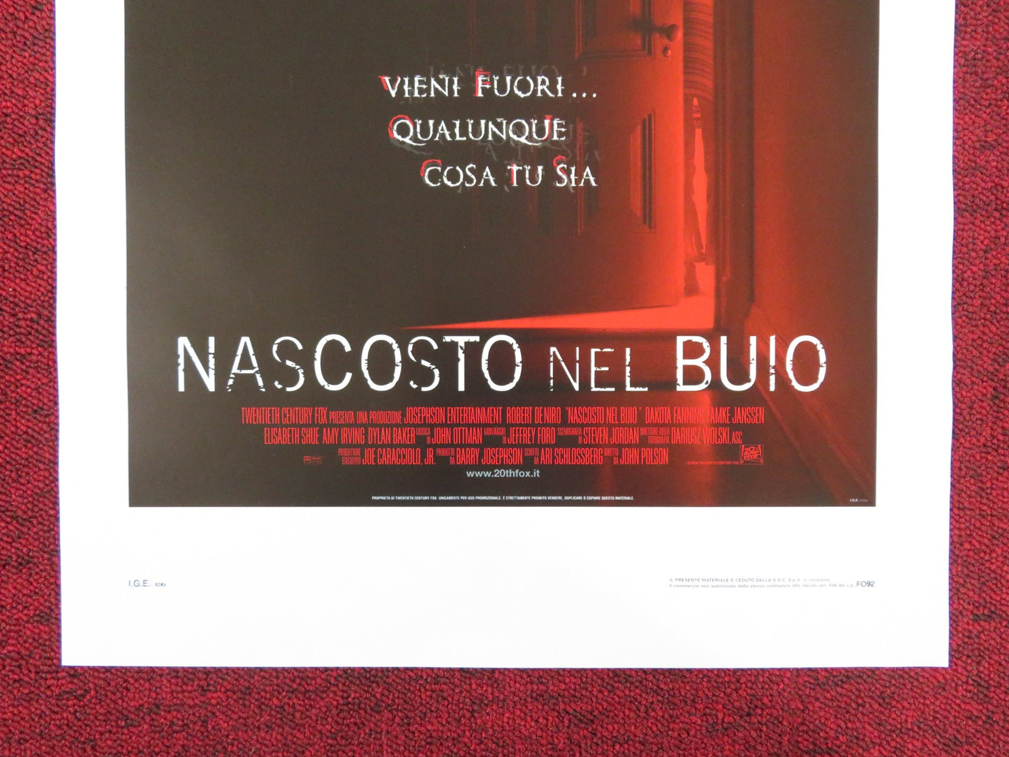 HIDE AND SEEK ITALIAN LOCANDINA POSTER ROBERT DE NIRO DAKOTA FANNING 2005