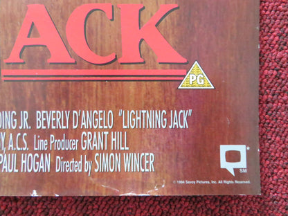 LIGHTNING JACK VHS VIDEO POSTER PAUL HOGAN CUBA GOODING JR. 1994