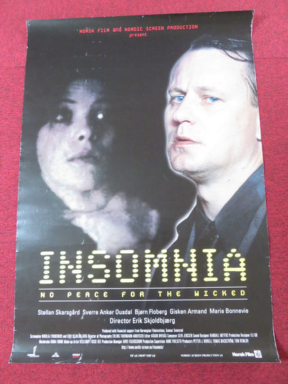 INSOMNIA US ONE SHEET ROLLED POSTER STELLAN SKARSGARD MARIA MATHIESEN 1997