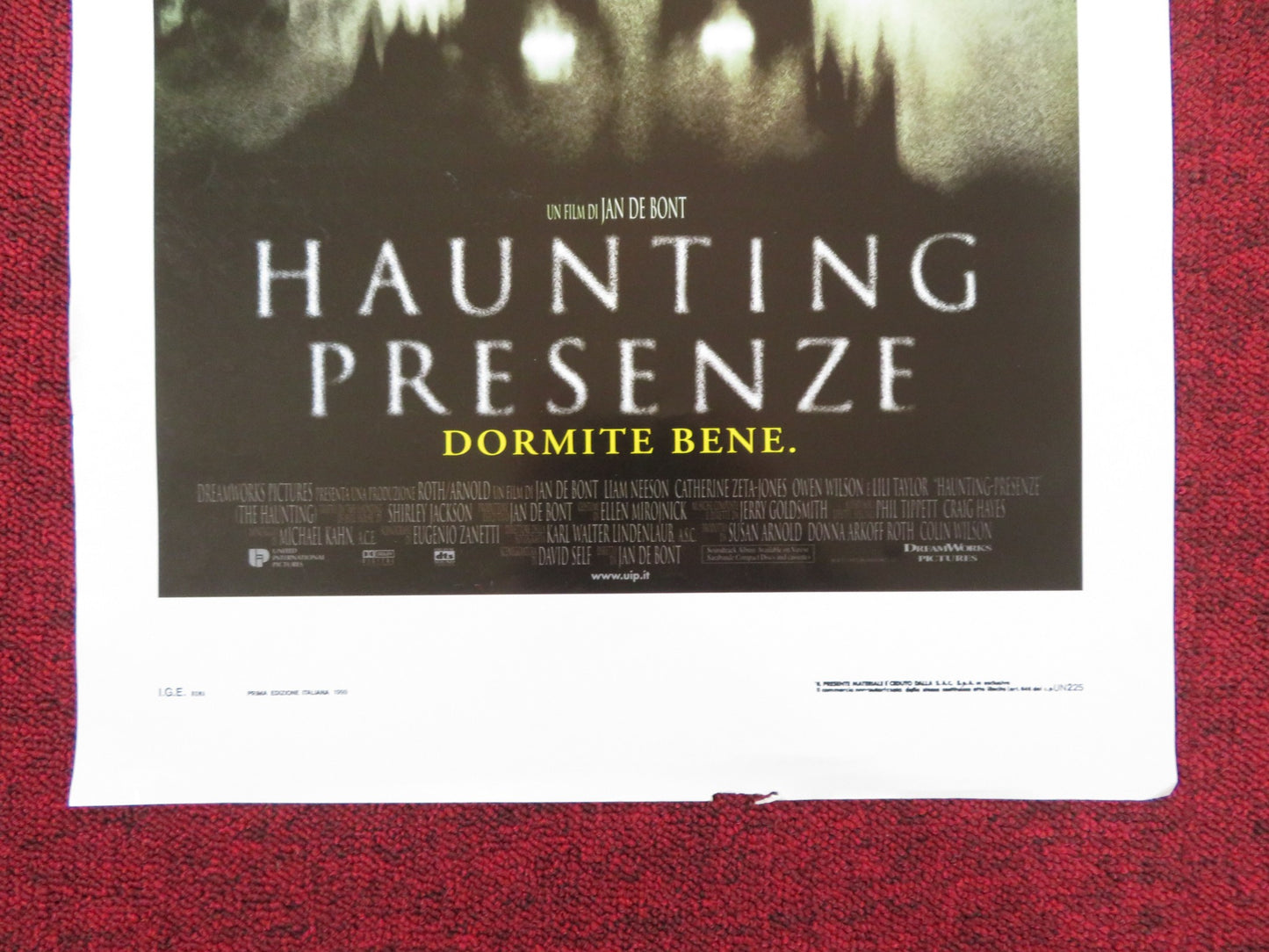 THE HAUNTING ITALIAN LOCANDINA POSTER LIAM NEESON CATHERINE ZETA JONES 1999