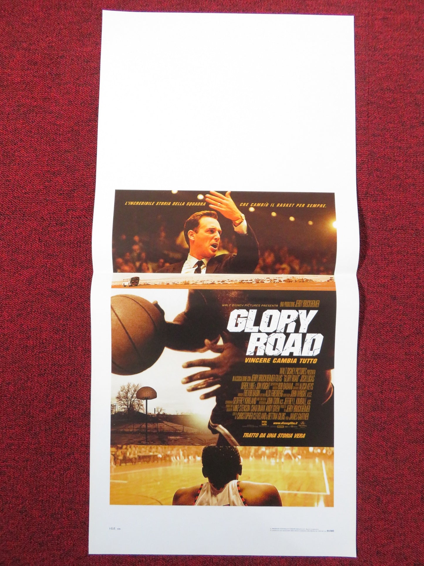 GLORY ROAD ITALIAN LOCANDINA POSTER JOSH LUCAS DEREK LUKE 2006