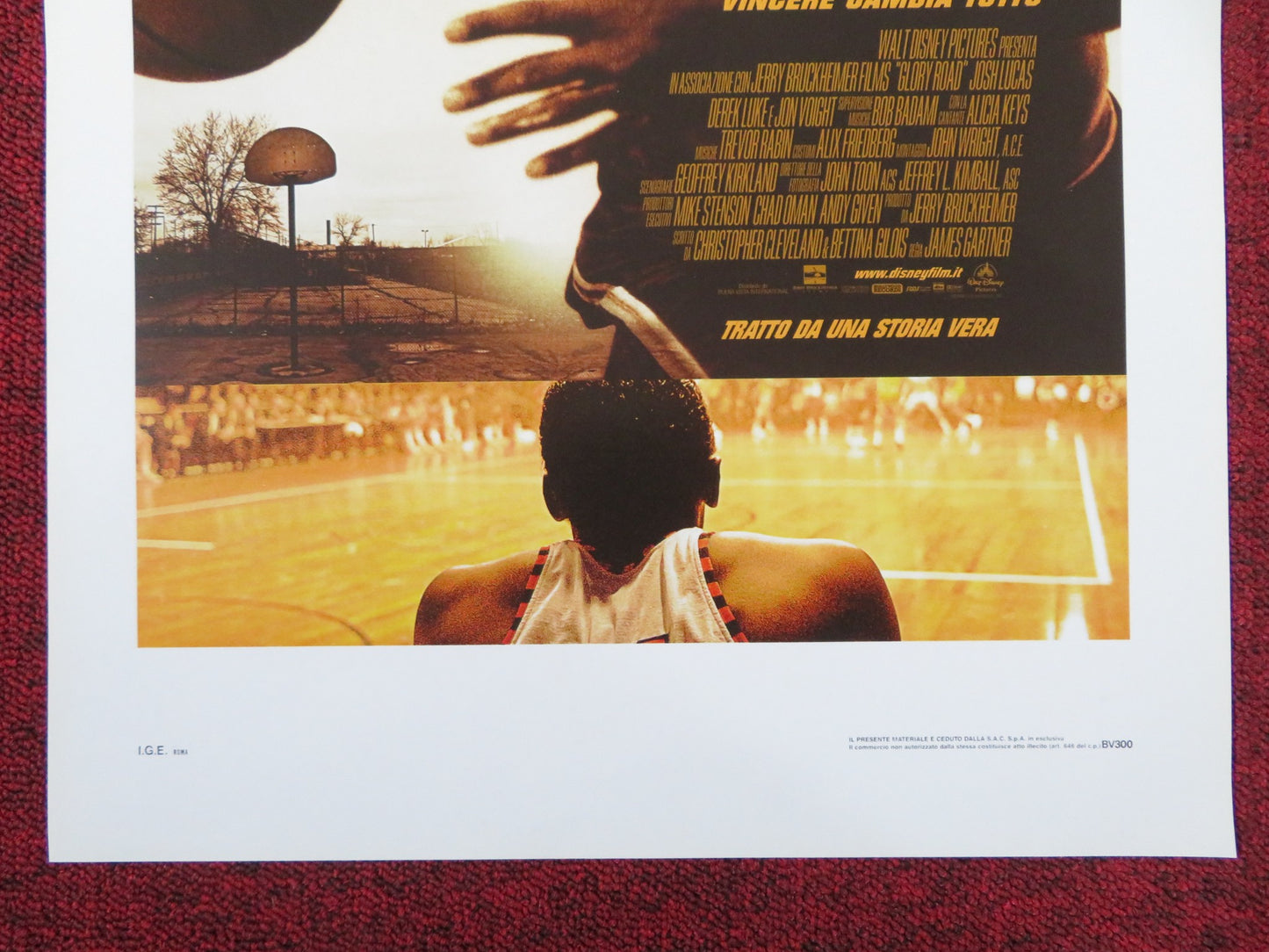 GLORY ROAD ITALIAN LOCANDINA POSTER JOSH LUCAS DEREK LUKE 2006