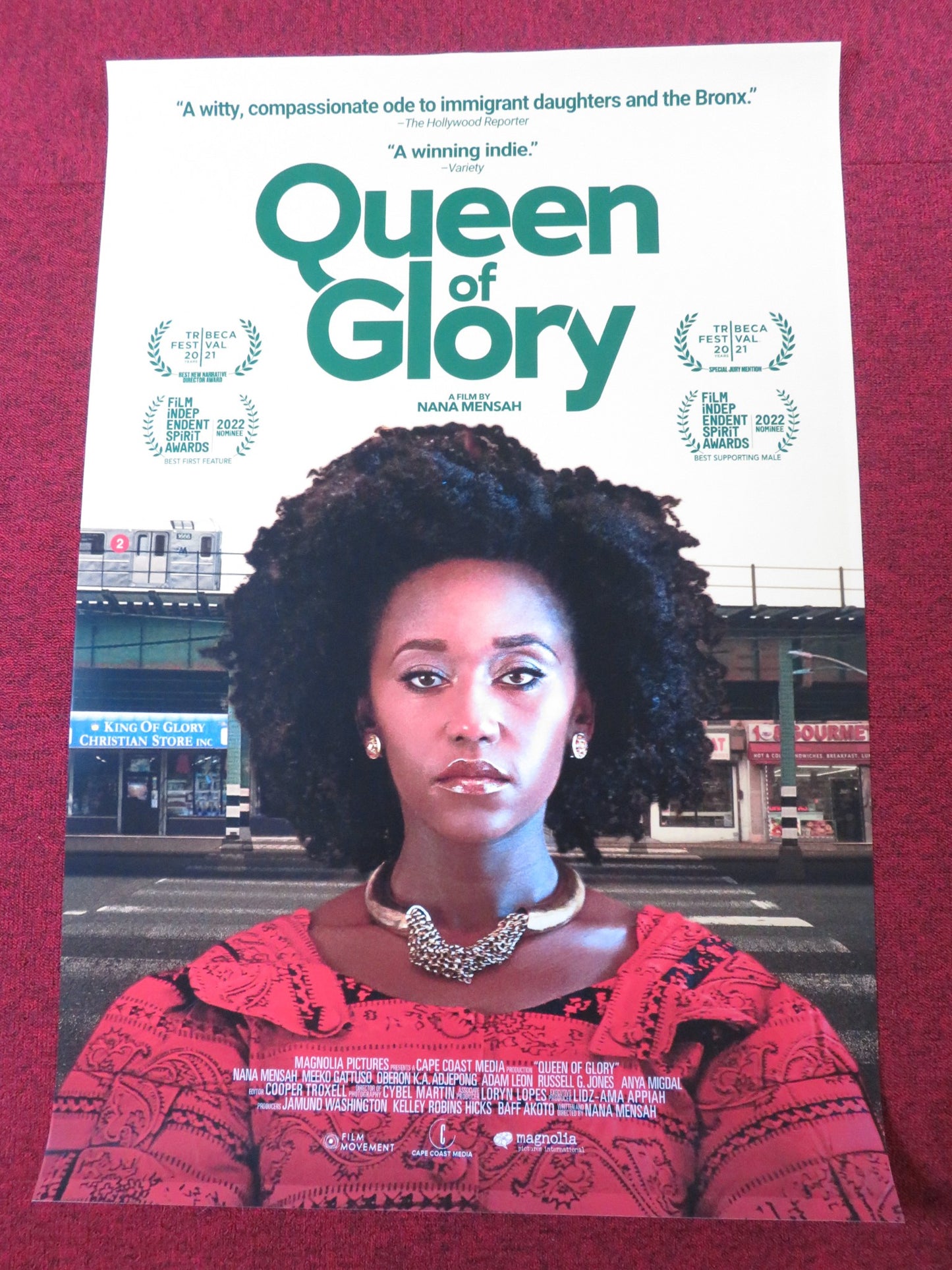 QUEEN OF GLORY US ONE SHEET ROLLED POSTER NANA MENSAH MADELINE WEINSTEIN 2021