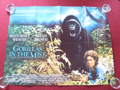 GORILLAS IN THE MIST UK QUAD ROLLED POSTER SIGOURNEY WEAVER BRYAN BROWN 1988