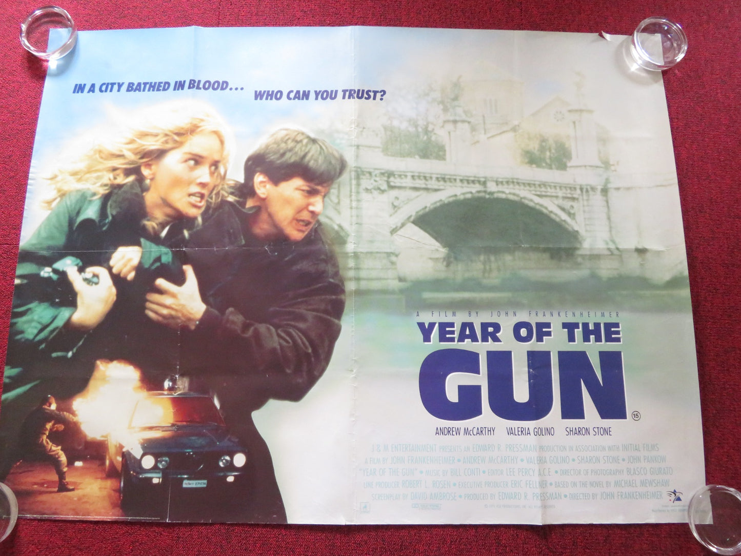 YEAR OF THE GUN UK QUAD ROLLED POSTER ANDREW MCCARTHY SHARON STONE 1991