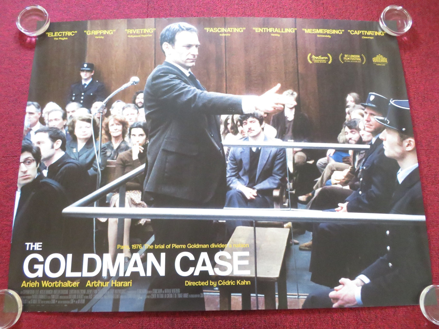 THE GOLDMAN CASE UK QUAD ROLLED POSTER ARIEH WORTHALTER ARTHUR HARARI 2023