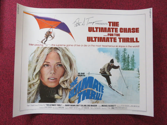 THE ULTIMATE THRILL US HALF SHEET (22"x 28") POSTER BRITT EKLAND B. BROWN 1974