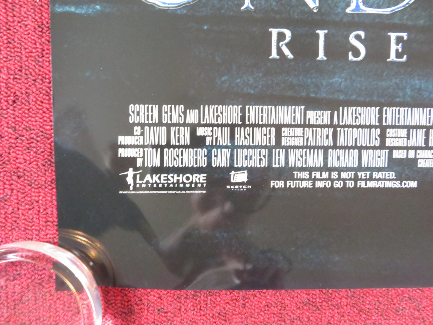 UNDERWORLD: RISE OF THE LYCANS - B US ONE SHEET ROLLED POSTER BILL NIGHY 2009