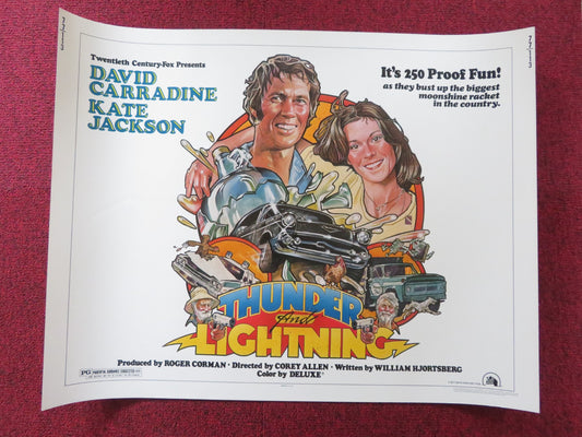 THUNDER AND LIGHTNING US HALF SHEET (22"x 28") POSTER DAVID CARRADINE 1977