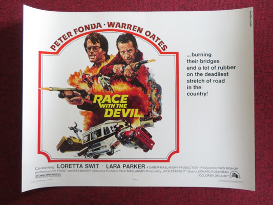 RACE WITH THE DEVIL US HALF SHEET (22"x 28") POSTER PETER FONDA W. OATES 1975