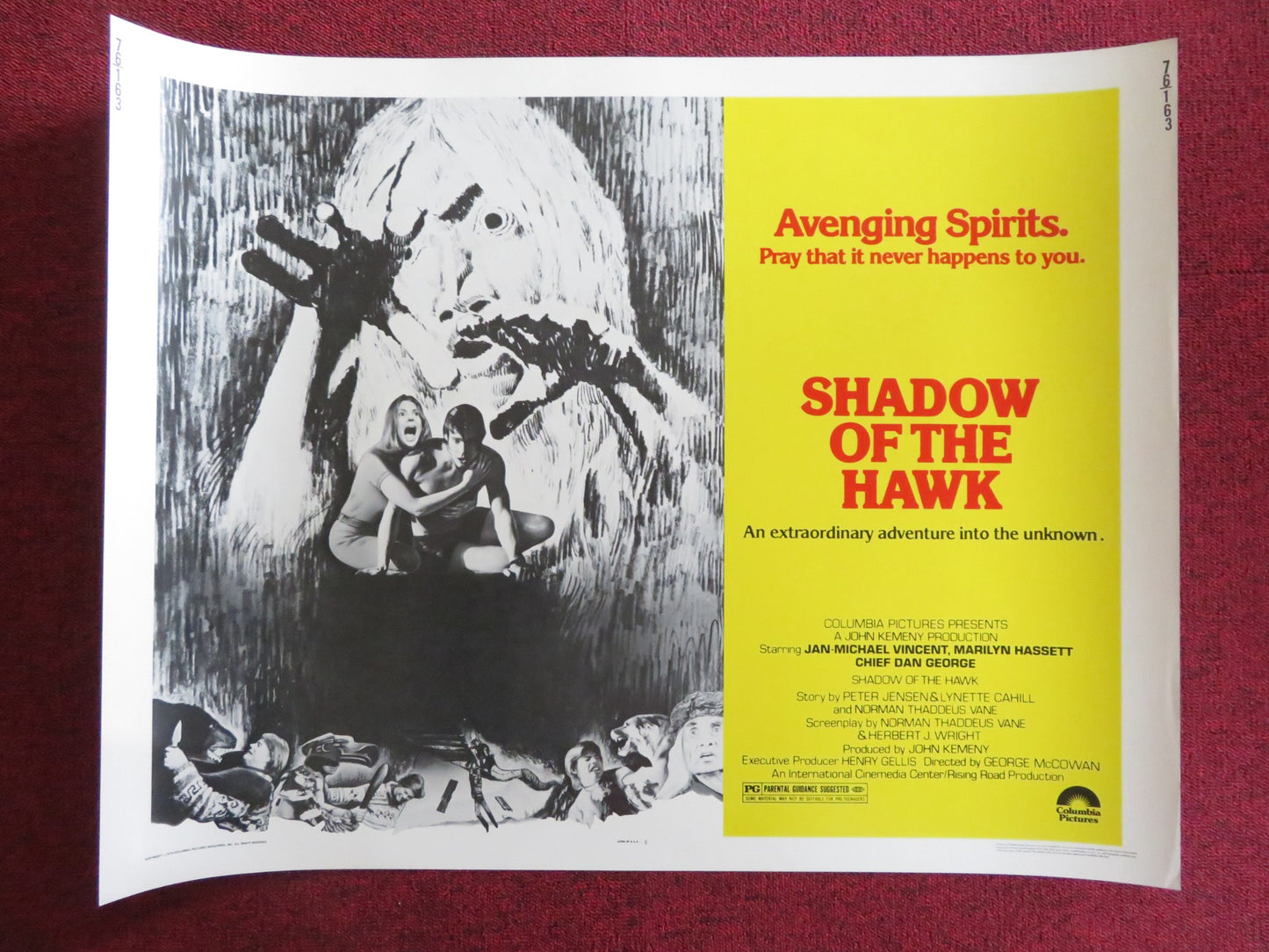 SHADOW OF THE HAWK US HALF SHEET (22"x 28") POSTER JAN-MICHAEL VINCENT 1976