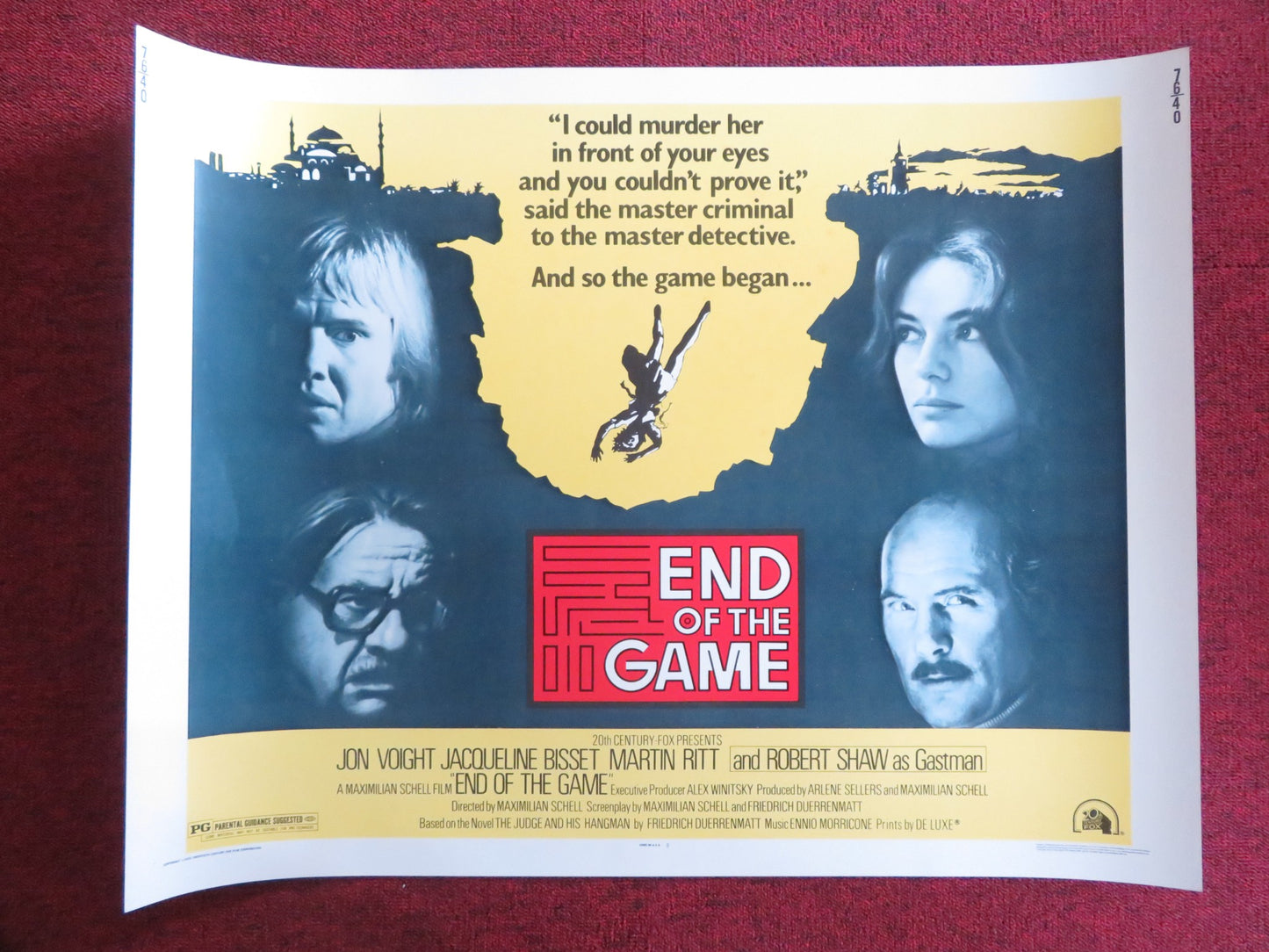 END OF THE GAME US HALF SHEET (22"x 28") POSTER JON VOIGHT J. BISSET 1976