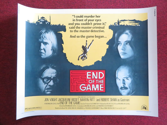 END OF THE GAME US HALF SHEET (22"x 28") POSTER JON VOIGHT J. BISSET 1976