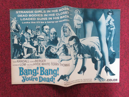 BANG! BANG! YOU'RE DEAD! UNCUT FOLDED PRESS BOOK TONY RANDALL SENTA BERGER 1966