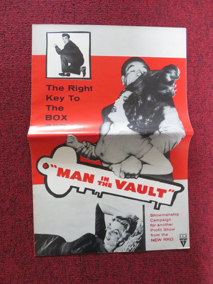 MAN IN THE VAULT UNCUT FOLDED PRESS BOOK WILLIAM CAMPBELL KAREN SHARPE 1956