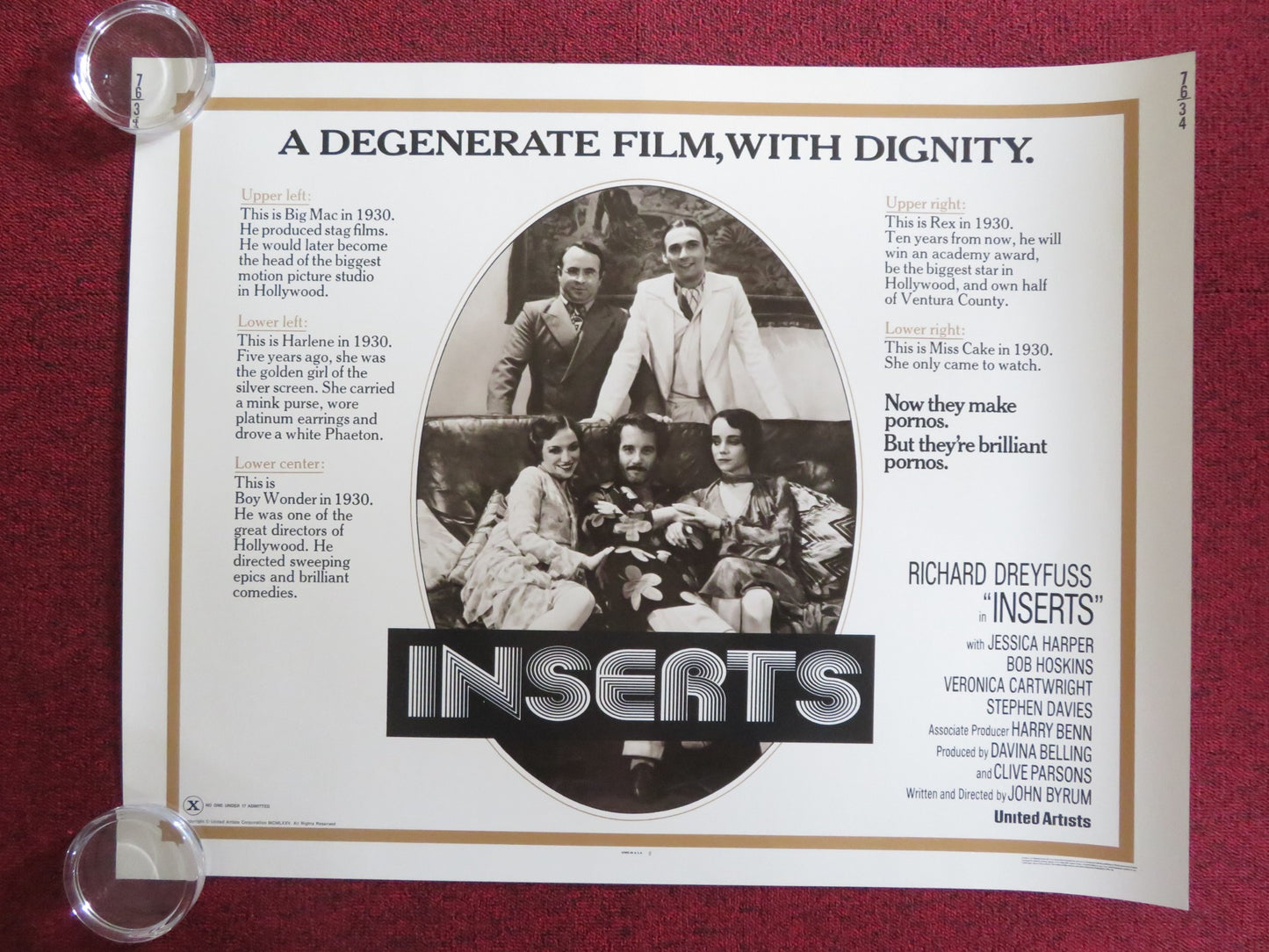 INSERTS US HALF SHEET (22"x 28") POSTER RICHARD DREYFUSS BOB HOSKINS 1976