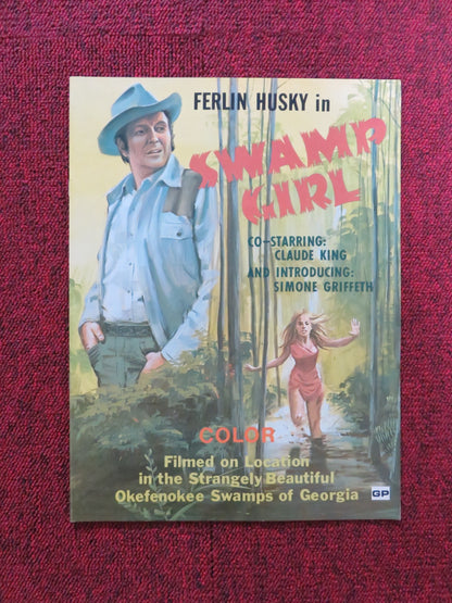 SWAMP GIRL UNCUT PRESS BOOK FERLIN HUSKY CLAUDE KING 1971