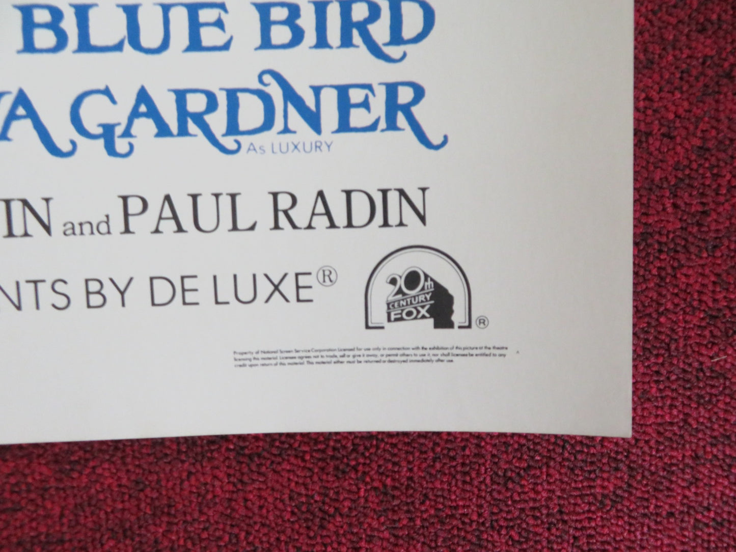 THE BLUE BIRD US HALF SHEET (22"x 28") POSTER ELIZABETH TAYLOR JANE FONDA 1976