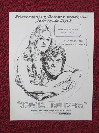 SPECIAL DELIVERY UNCUT PRESS BOOK BO SVENSON CYBILL SHEPHERD 1976