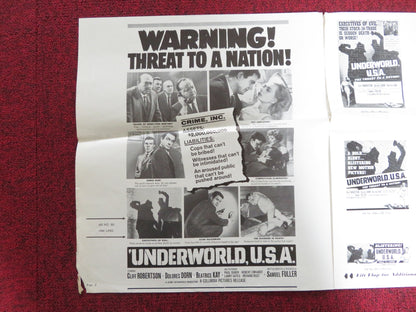 UNDERWORLD U.S.A. UNCUT FOLDED PRESS BOOK CLIFF ROBERTSON DOLORE DORN 1961