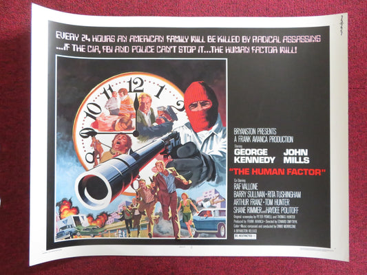 THE HUMAN FACTOR US HALF SHEET (22"x 28") POSTER GEORGE KENNEDY JOHN MILLS 1975