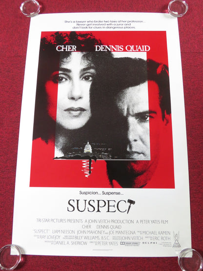 SUSPECT US ONE SHEET ROLLED POSTER CHER DENNIS QUAID 1987