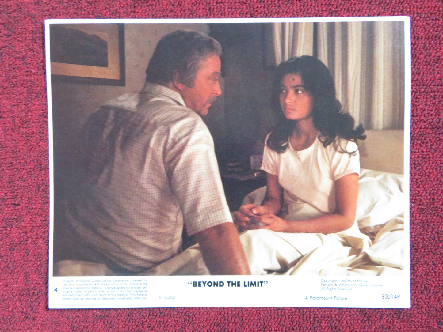 BEYOND THE LIMIT -  4 LOBBY CARD MICHAEL CAINE RICHARD GERE 1983