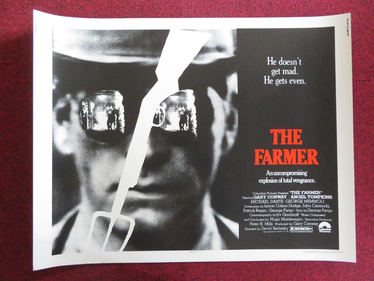 THE FARMER US HALF SHEET (22"x 28") POSTER GARY CONWAY ANGEL TOMPKINS 1977