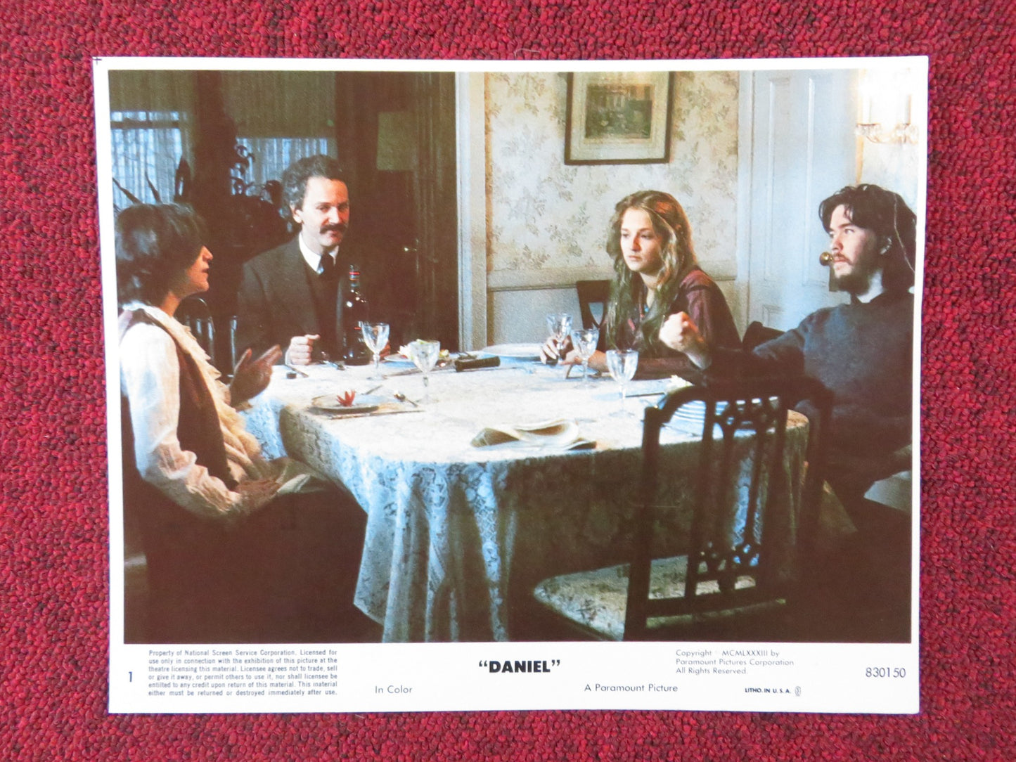 DANIEL -  1 LOBBY CARD TIMOTHY HUTTON ELLEN BARKIN 1983