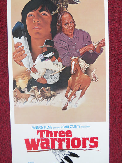 THREE WARRIORS US INSERT POSTER CHARLES WHITE EAGAL LOIS RED ELK 1977