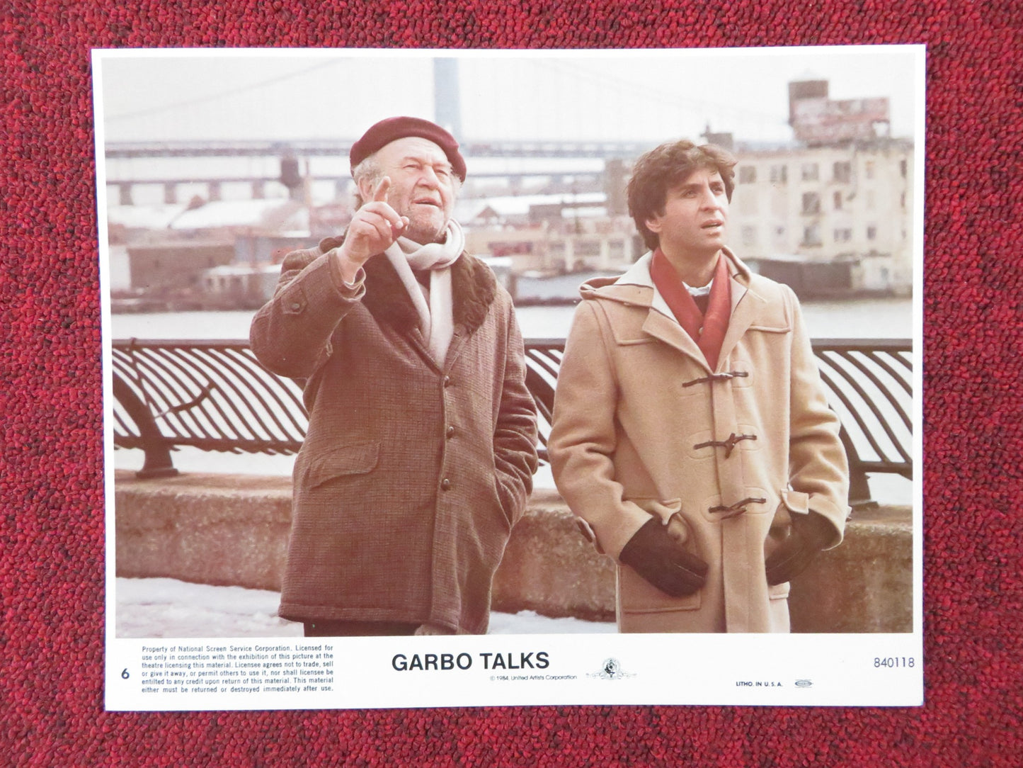 GARBO TALKS -  6 LOBBY CARD ANNE BANCROFT RON SILVER 1984