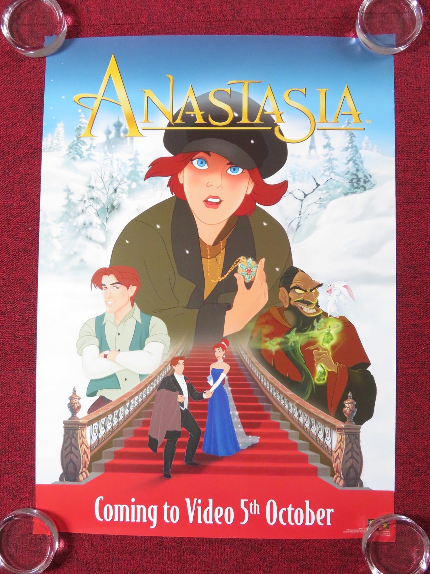 ANASTASIA VHS VIDEO POSTER ROLLED MEG RYAN JOHN CUSACK 1997