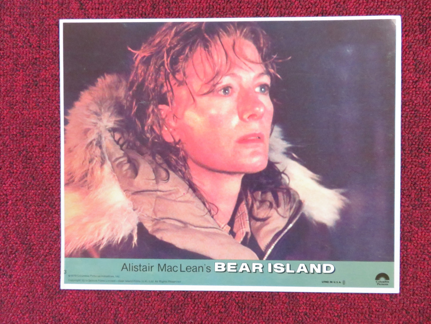 BEAR ISLAND - 3 LOBBY CARD DONALD SUTHERLAND VANESSA REDGRAVE 1979