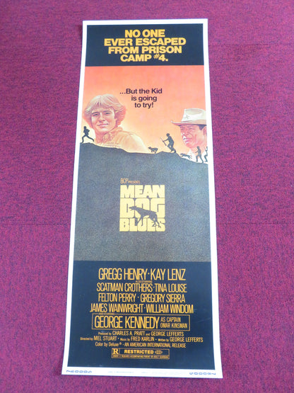 MEAN DOG BLUES US INSERT POSTER GREGG HENRY KAY LENZ 1978