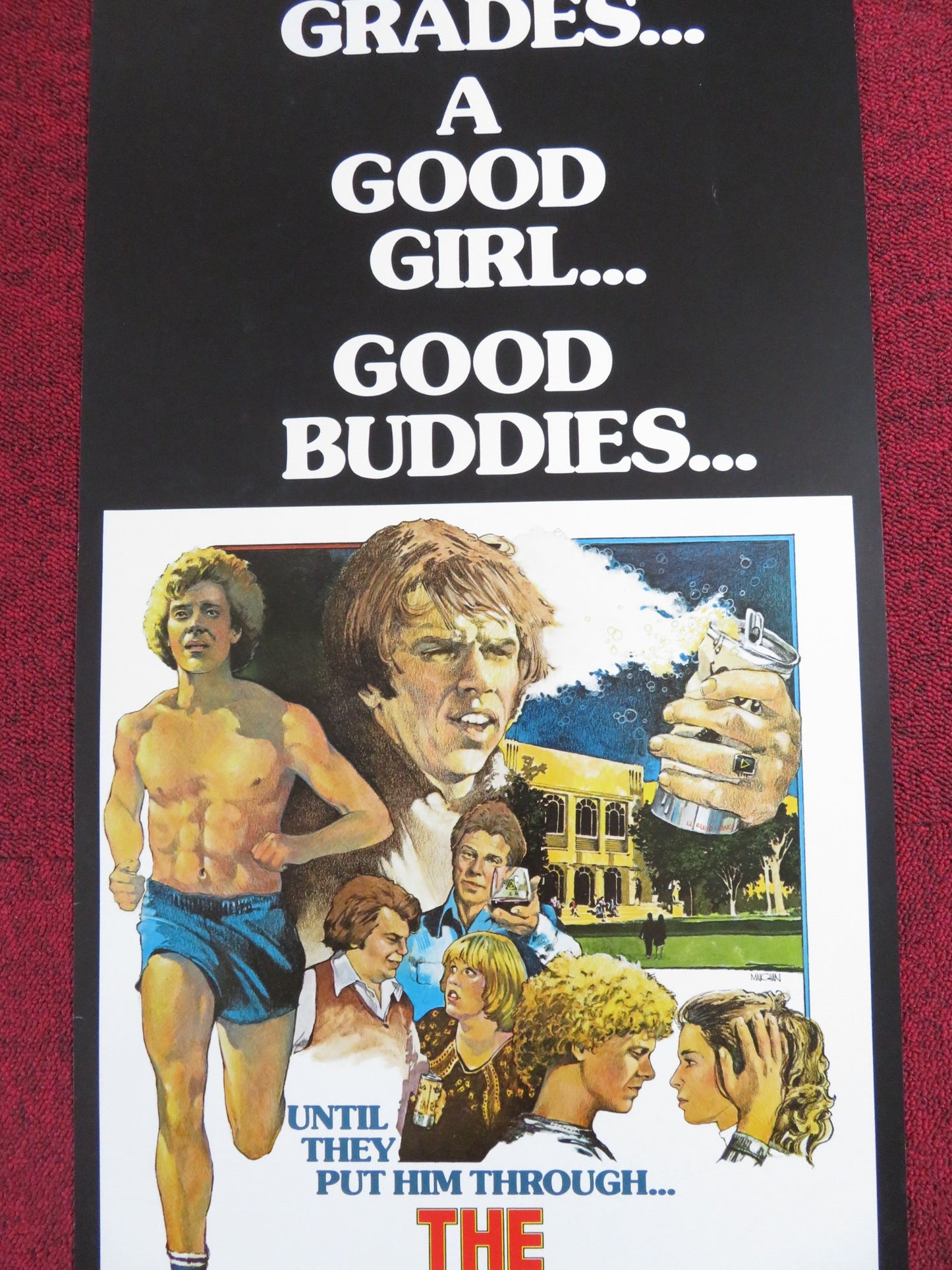 THE CURIOUS CASE OF THE CAMPUS CORPSE US INSERT POSTER JEFF EAST BRAD DAVID 1977