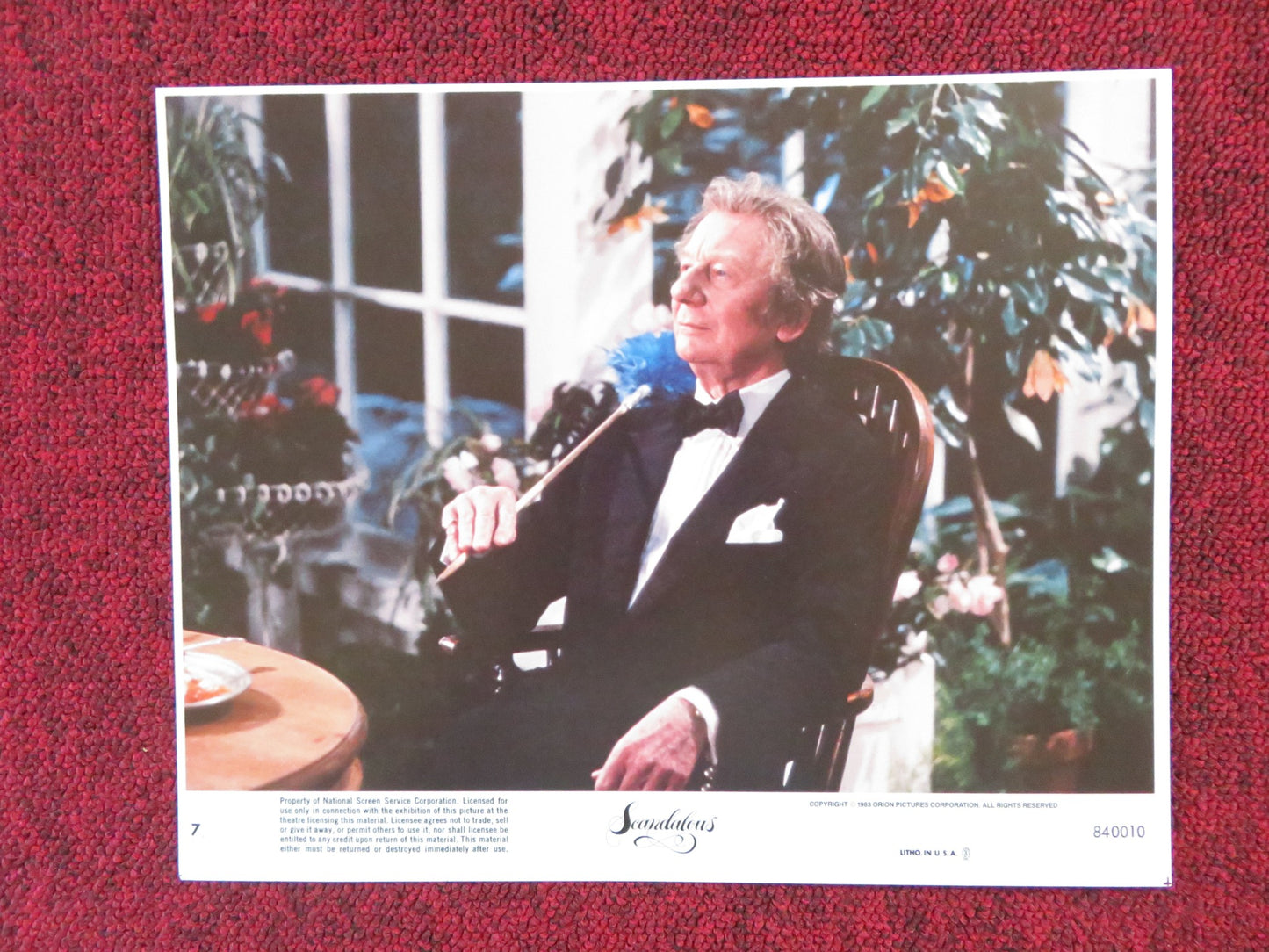 SCANDALOUS - 7 LOBBY CARD ROBERT HAYS JOHN GIELGUD PAMELA STEPHENSON 1984