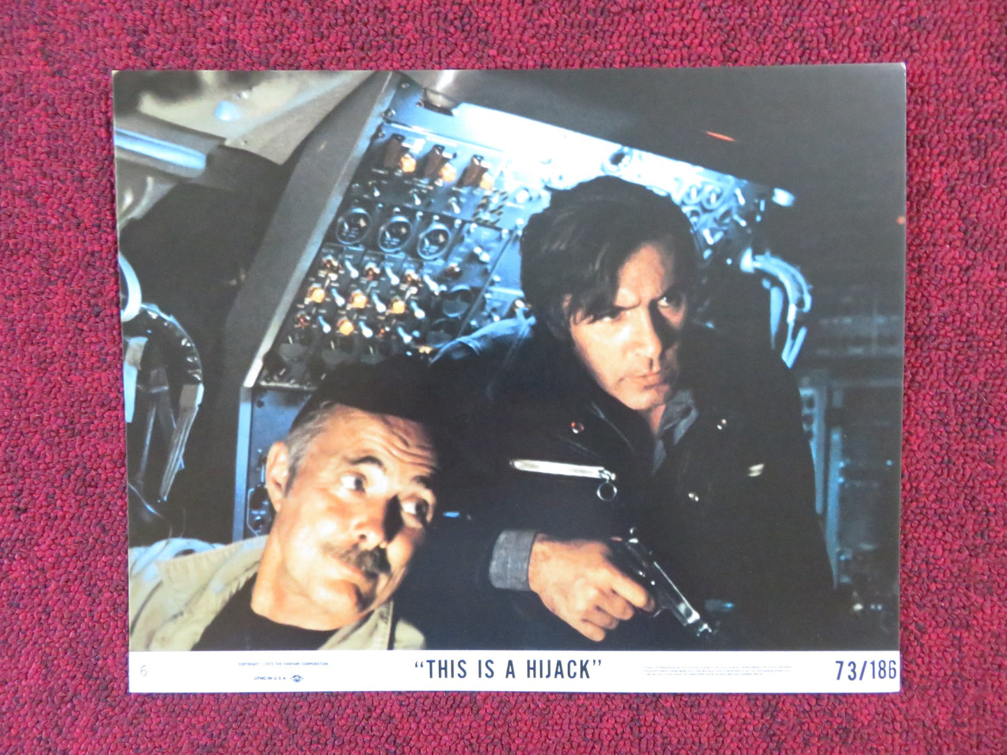 THIS IS A HIJACK - 6 LOBBY CARD ADAM ROARKE NEVILLE BRAND 1973