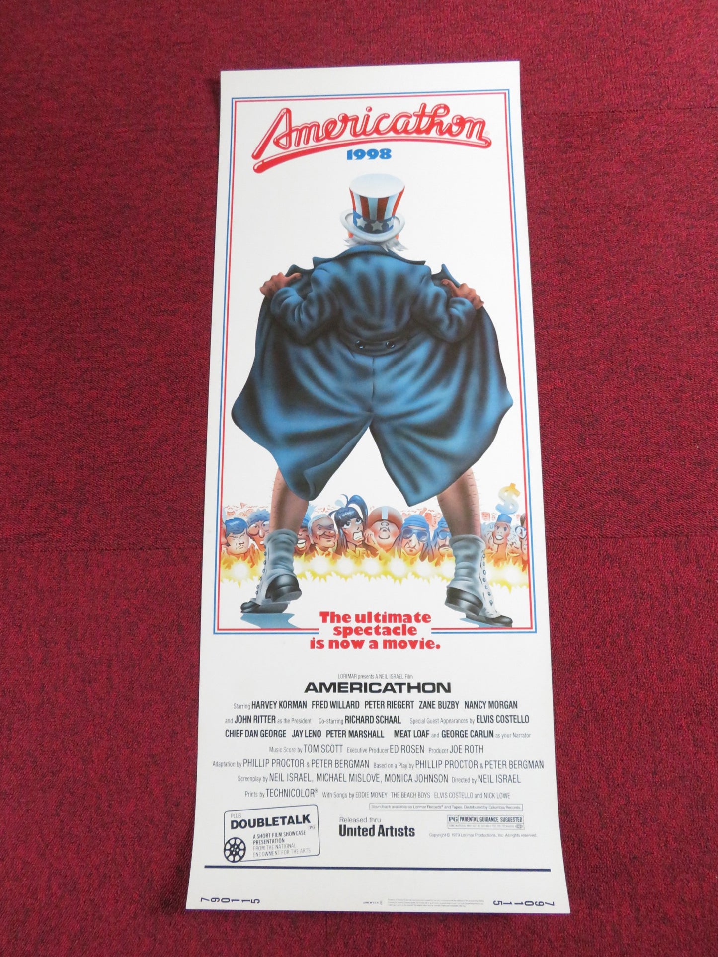 AMERICATHON US INSERT POSTER HARVEY KORMAN FRED WILLARD 1979