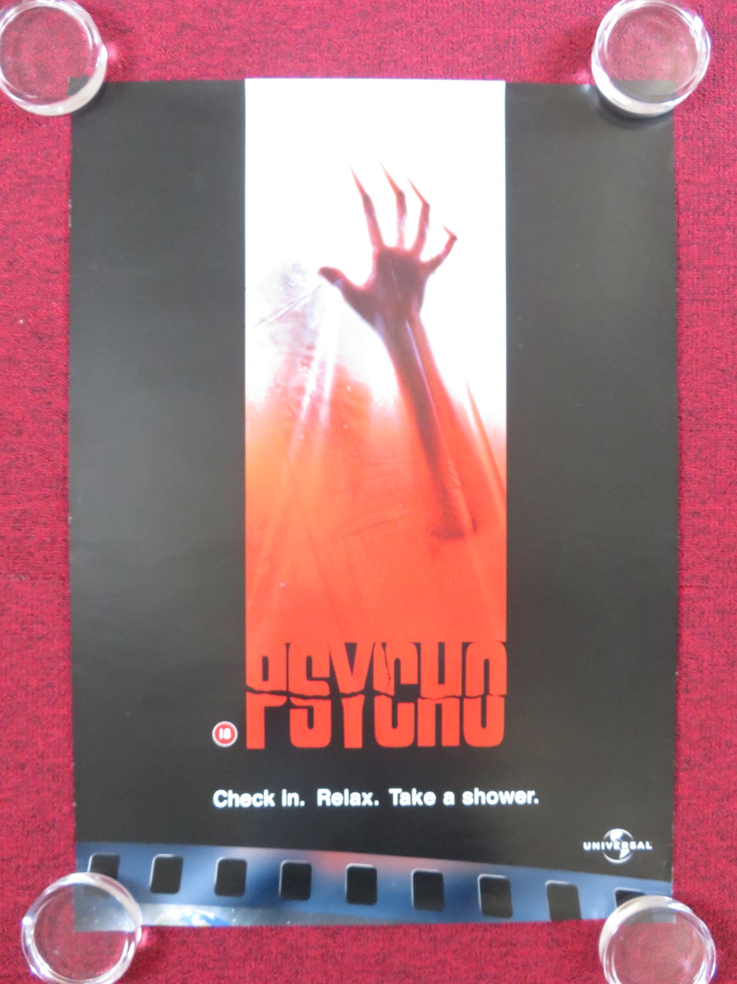 PSYCHO VHS VIDEO POSTER ROLLED ANNE HECHE VINCE VAUGHN 1998