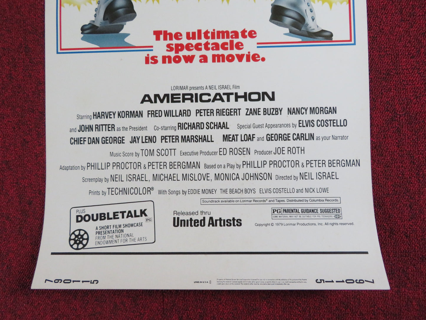 AMERICATHON US INSERT POSTER HARVEY KORMAN FRED WILLARD 1979