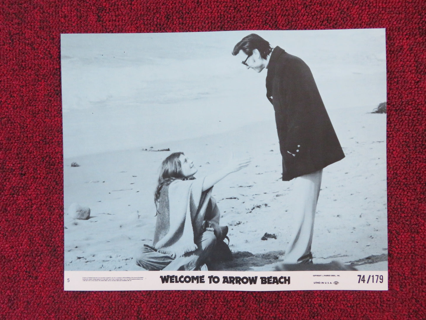 WELCOME TO ARROW BEACH - 5 LOBBY CARD LAURENCE HARVEY JOANNA PETTET 1973