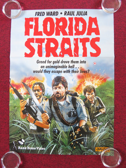 FLORIDA STRAITS VHS VIDEO POSTER ROLLED RAUL JULIA FRED WARD 1986