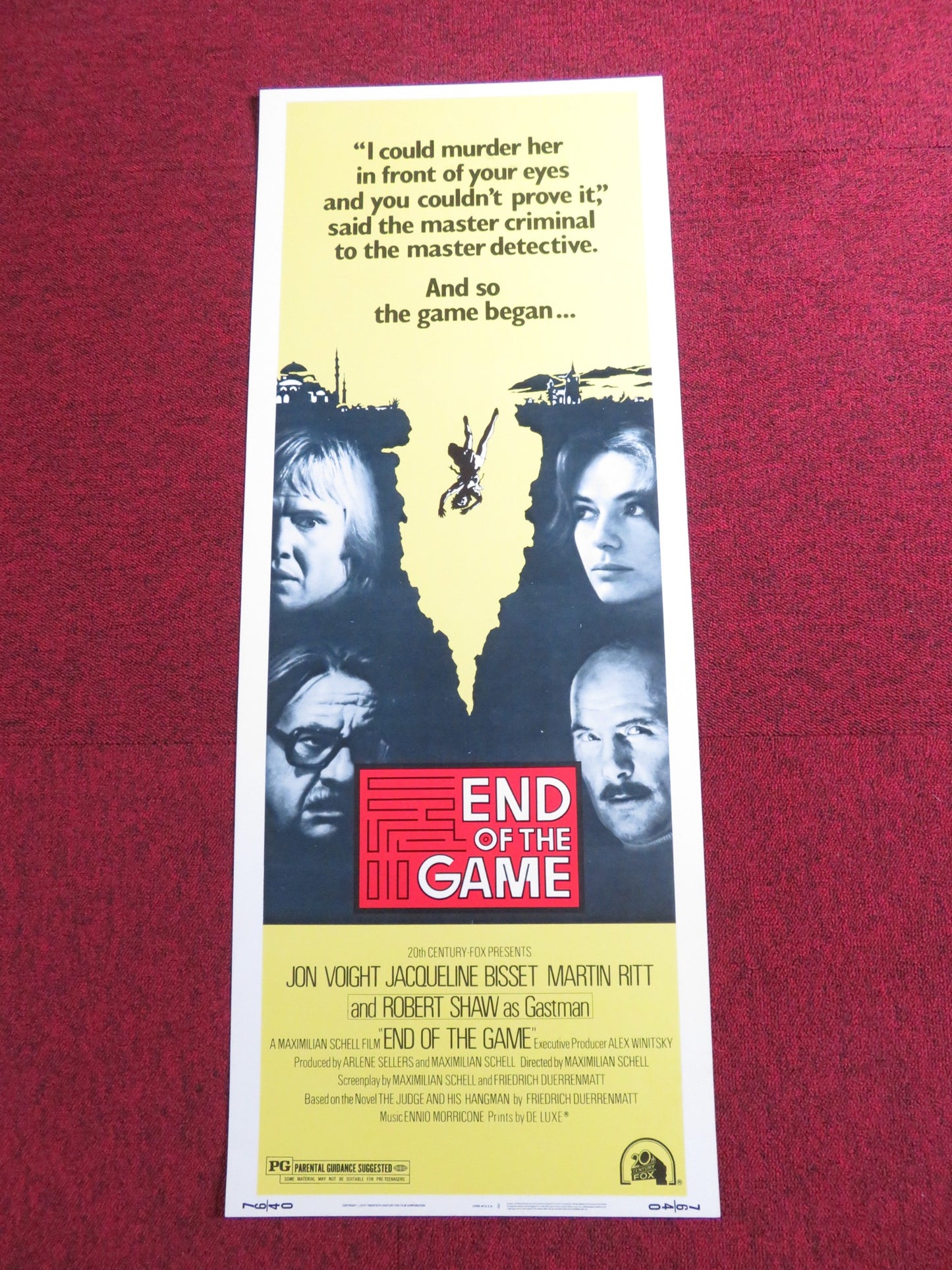 END OF THE GAME US INSERT POSTER JON VOIGH JACQUELINE BISSET 1976