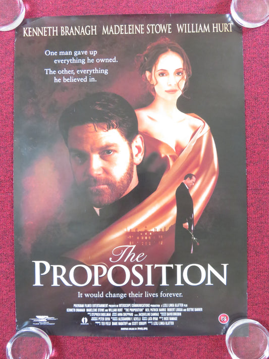 THE PROPOSITION VHS VIDEO POSTER ROLLED KENNETH BRANAGH MADELEINE STOWE 1998