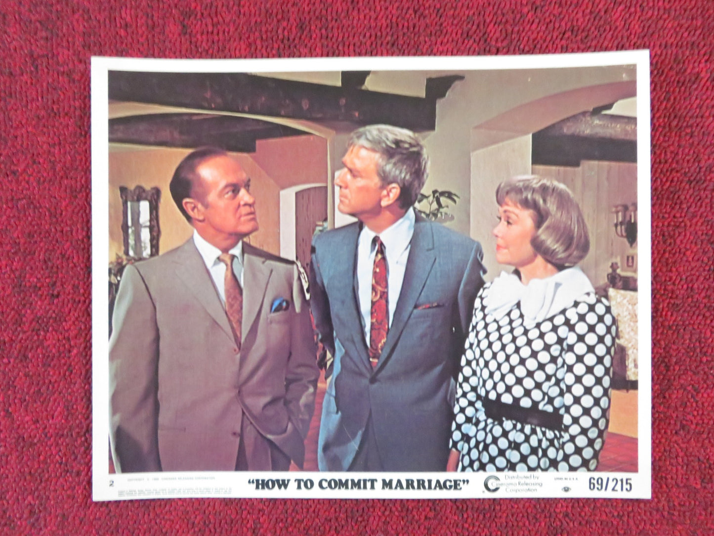 HOW TO COMMIT MARRIAGE - 2 LOBBY CARD BOB HOPE JACKIE GLEASON 1969