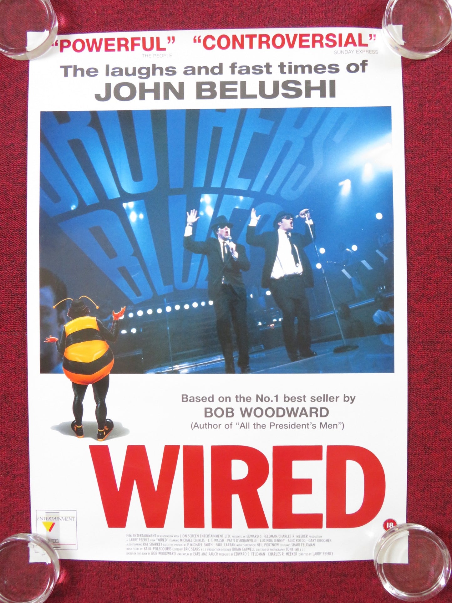 WIRED VHS VIDEO POSTER ROLLED MICHAEL CHIKLIS RAY SHARKEY 1989